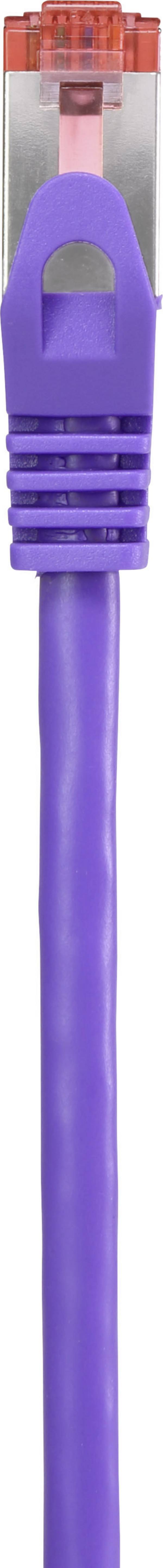 Renkforce RF-4724912 RJ45 Netwerkkabel, patchkabel CAT 6 S/FTP 0.15 m Violet Snagless, Vergulde steekcontacten, Monteerbaar 1 stuk(s)