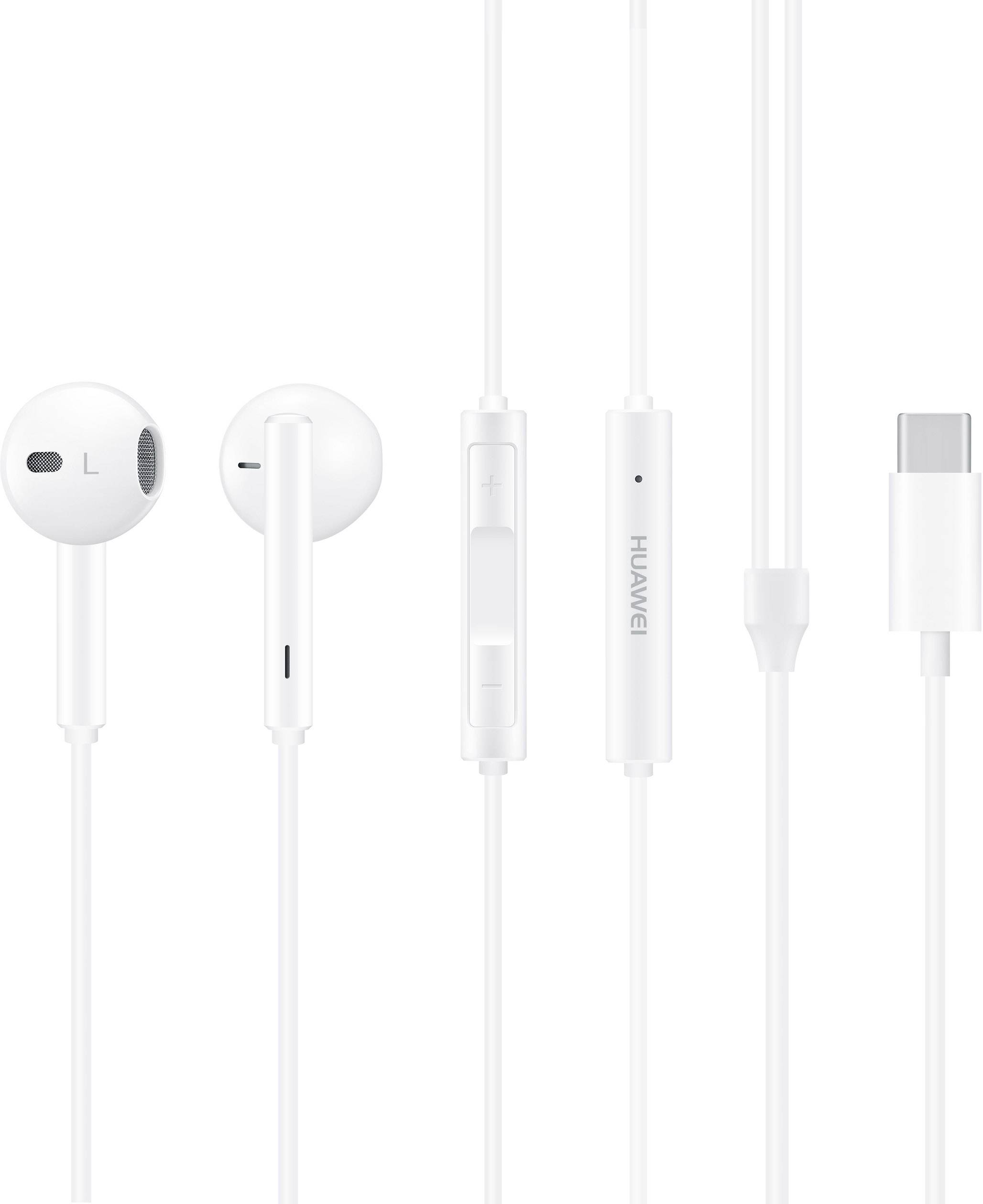 Huawei hoofdtelefoon/headset Bedraad in-ear speakers/muziek USB Type-C Wit-0