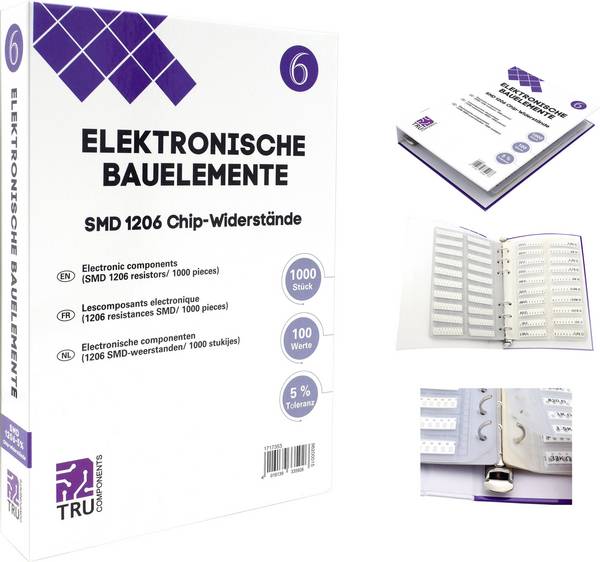 TRU COMPONENTS TC-6869412 TC-6869412 Assortiment SMD 1206 0.25 W 5 % 1000 onderdelen