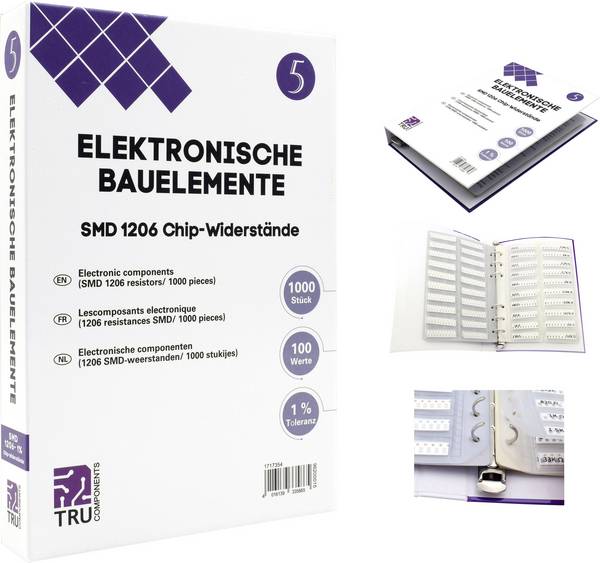 TRU COMPONENTS TC-6869416 TC-6869416 Assortiment SMD 1206 0.25 W 1 % 1000 onderdelen