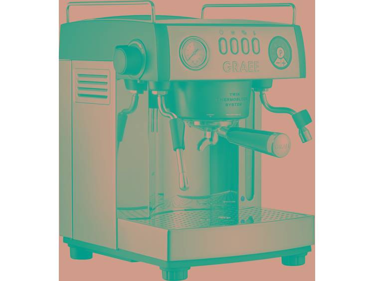 Espressomachine Graef ES902EU RVS, Zwart 2515 W met melkopschuimer