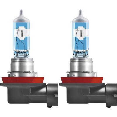 Twee halogeenlampen met een blauwe coating en een zilveren behuizing, geschikt voor gebruik in voertuigen voor verlichting.