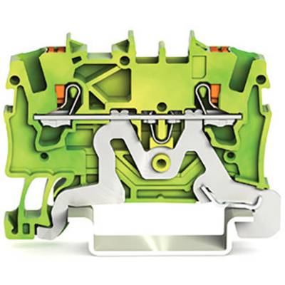 WAGO 2201-1207 Aardingsklem 4.20 mm Push-In-klem Groen, Geel 100 stuk(s)