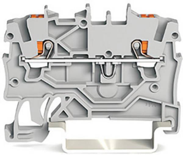 WAGO 2200-1201 Doorgangsklem 3.50 mm Push-In-klem  Grijs 100 stuk(s)