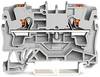 WAGO 2204-1201 Doorgangsklem 6.20 mm Push-In-klem Grijs 50 stuk(s)