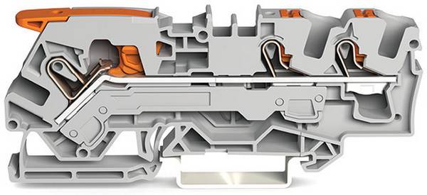 WAGO 2106-5301 Doorgangsklem 7.50 mm Push-In-klem  Grijs 25 stuk(s)