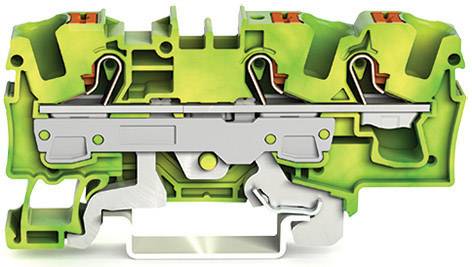 WAGO 2206-1307 Aardklem 7.50 mm Push-In-klem Groen, Geel 1 stuk(s)
