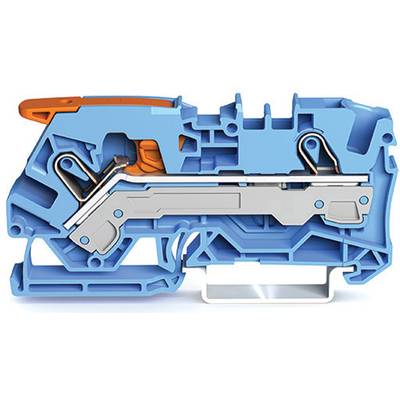 WAGO 2106-1204 Doorgangsklem 7.50 mm Push-In-klem Blauw 25 stuk(s)