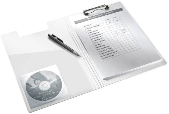 Open map met klembord, waarop een checklist met handgeschreven aantekeningen. Een pen ligt ernaast, daaronder een cd.