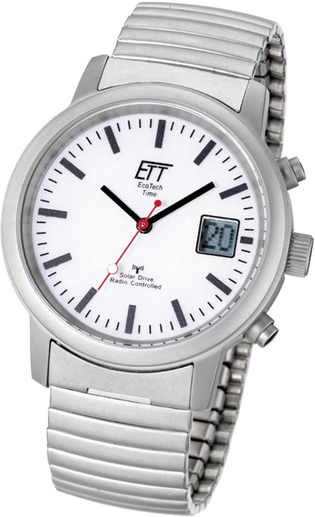 Zendergestuurd, Solar Horloge EGS-11187-11M (Ø x h) 40 mm x 11 mm Titaan  Materiaal (behuizing): RVS, titanium coating M kopen