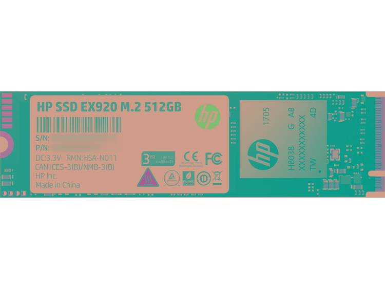 HP 2YY46AA#ABB SATA M.2 SSD 2280 harde schijf 512 GB EX920 Retail PCIe 3.0 x4