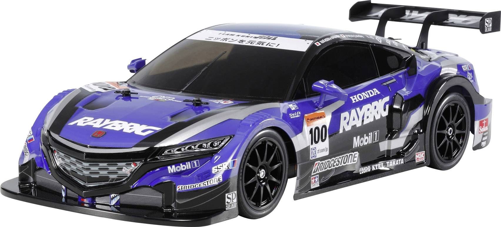 Tamiya 1:10 RC auto Elektro Straatmodel Raybrig NSX Concept-GT Brushed 4WD Bouwpakket TT-02