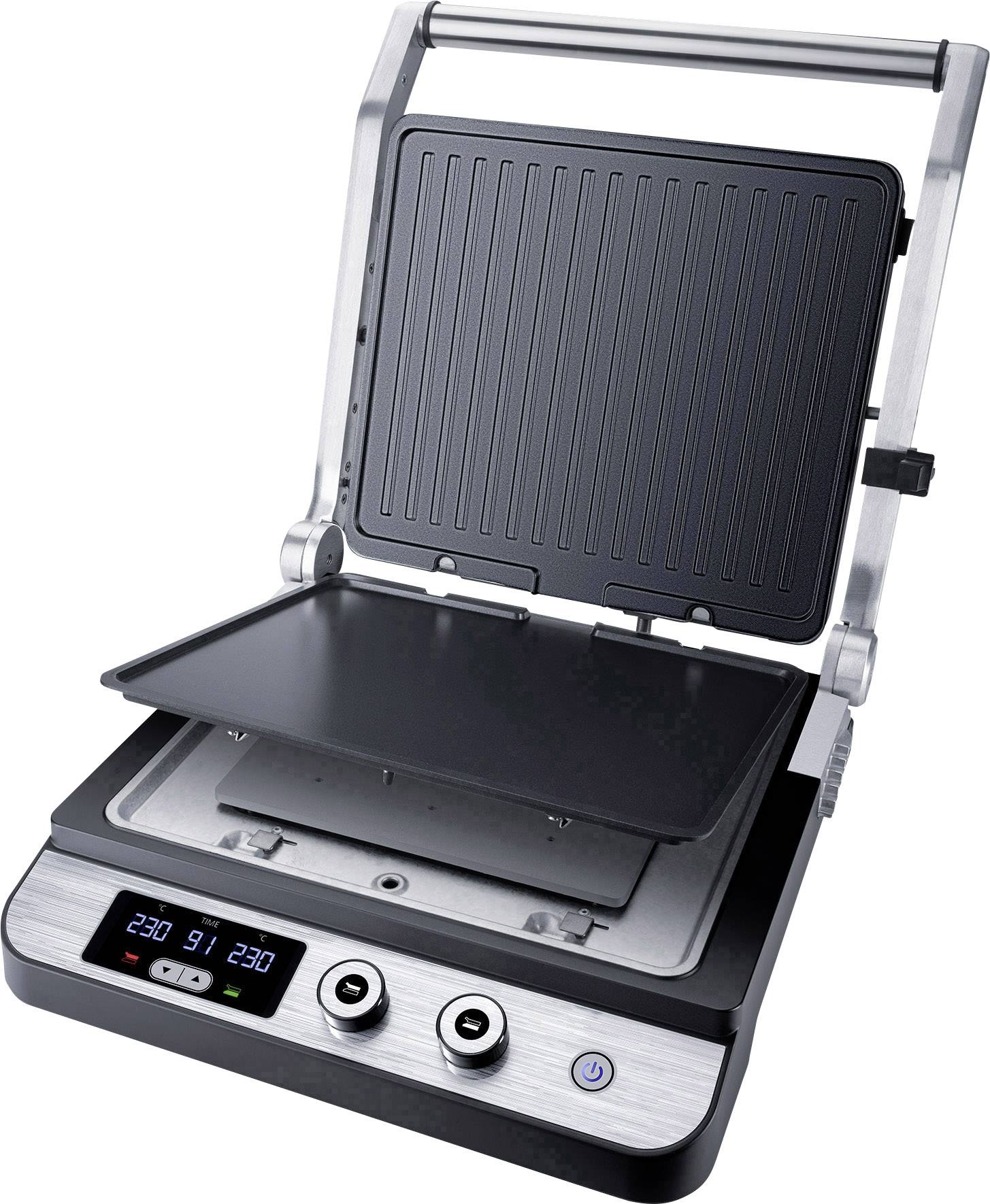 Steba FG 120 Contactgrill Elektrisch RVS (geborsteld), Zwart-1