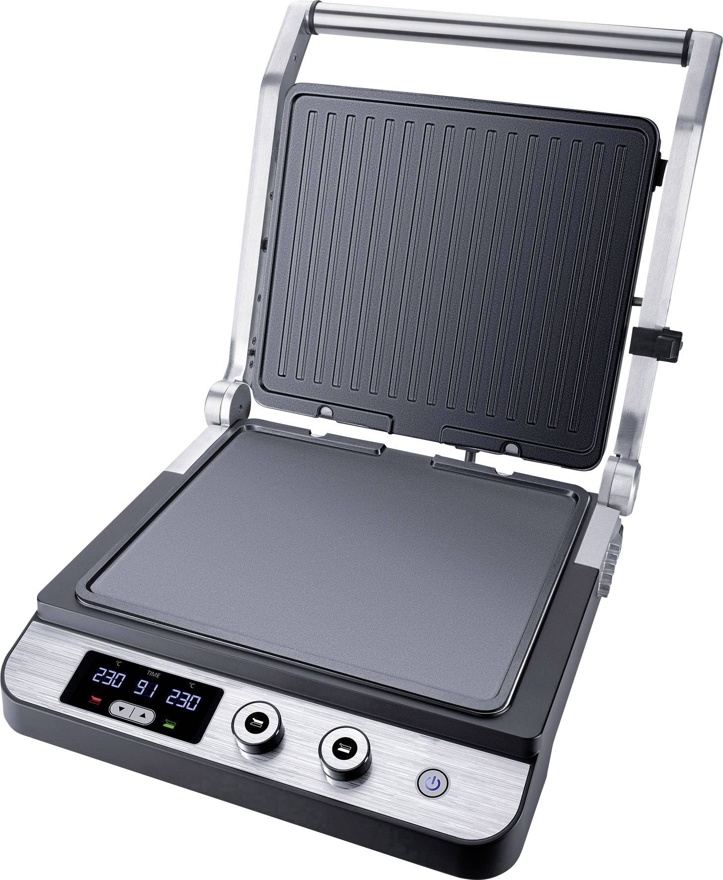 Steba FG 120 Contactgrill Elektrisch RVS (geborsteld), Zwart-3