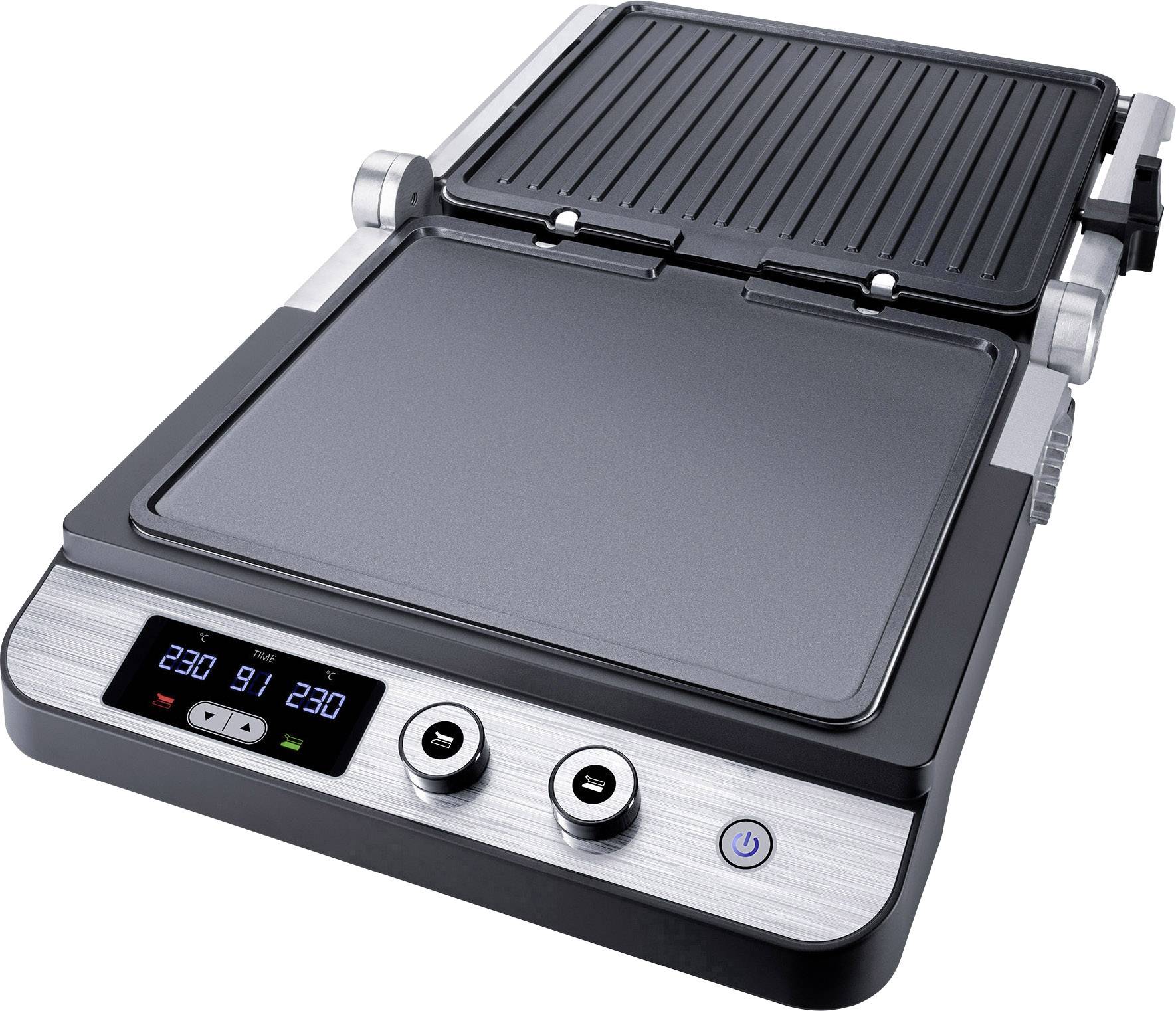 Steba FG 120 Contactgrill Elektrisch RVS (geborsteld), Zwart-4
