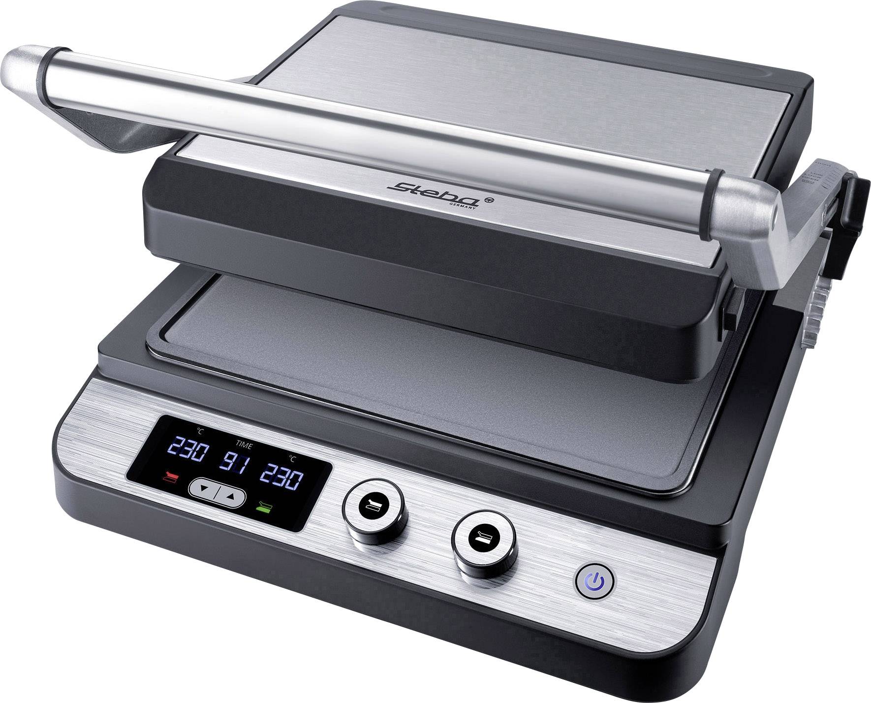 Steba FG 120 Contactgrill Elektrisch RVS (geborsteld), Zwart-5