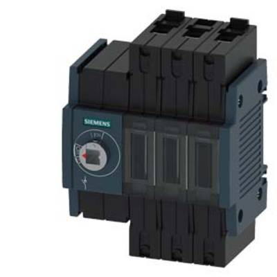 Een Siemens-vermogensschakelaar met draaiknop, geschikt voor besturing en bescherming van elektrische circuits, in een zwarte behuizing.