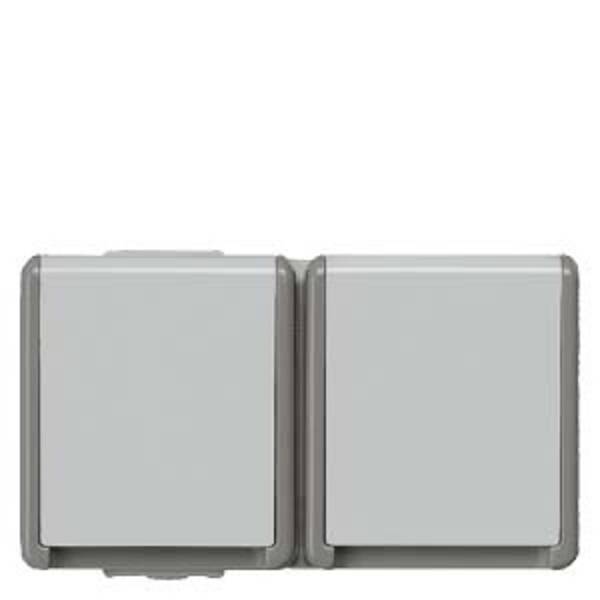 Siemens 5UB4722  Wandcontactdoos met randaarde  Delta Grijs Schakelmateriaal 1 stuk(s)