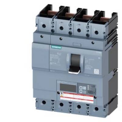 Elektrische vermogensschakelaar in een grijs behuizing, gebruikt voor het beveiligen van elektrische circuits in elektrische netwerken.