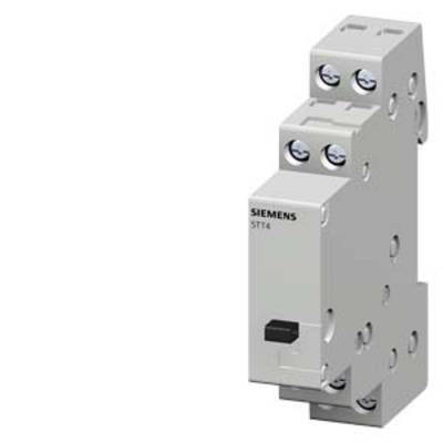 Een grijs-witte elektrische schakelaar van Siemens, modelaanduiding ST4. De schakelaar heeft meerdere aansluitingen en een compact ontwerp.
