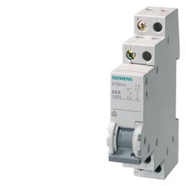 Groepenschakelaar Grijs 20 A 2x wisselcontact Siemens 5TE8142