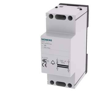 'Siemens Bell Transformator, 230V/24V, 8VA, wit behuizing, geschikt voor installatie in schakelkast.'