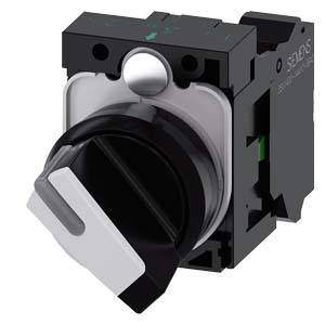 Siemens 3SU11002BF603BA0 3SU1100-2BF60-3BA0 Knevelschakelaar Schakelposities 2 1 stuk(s)-0
