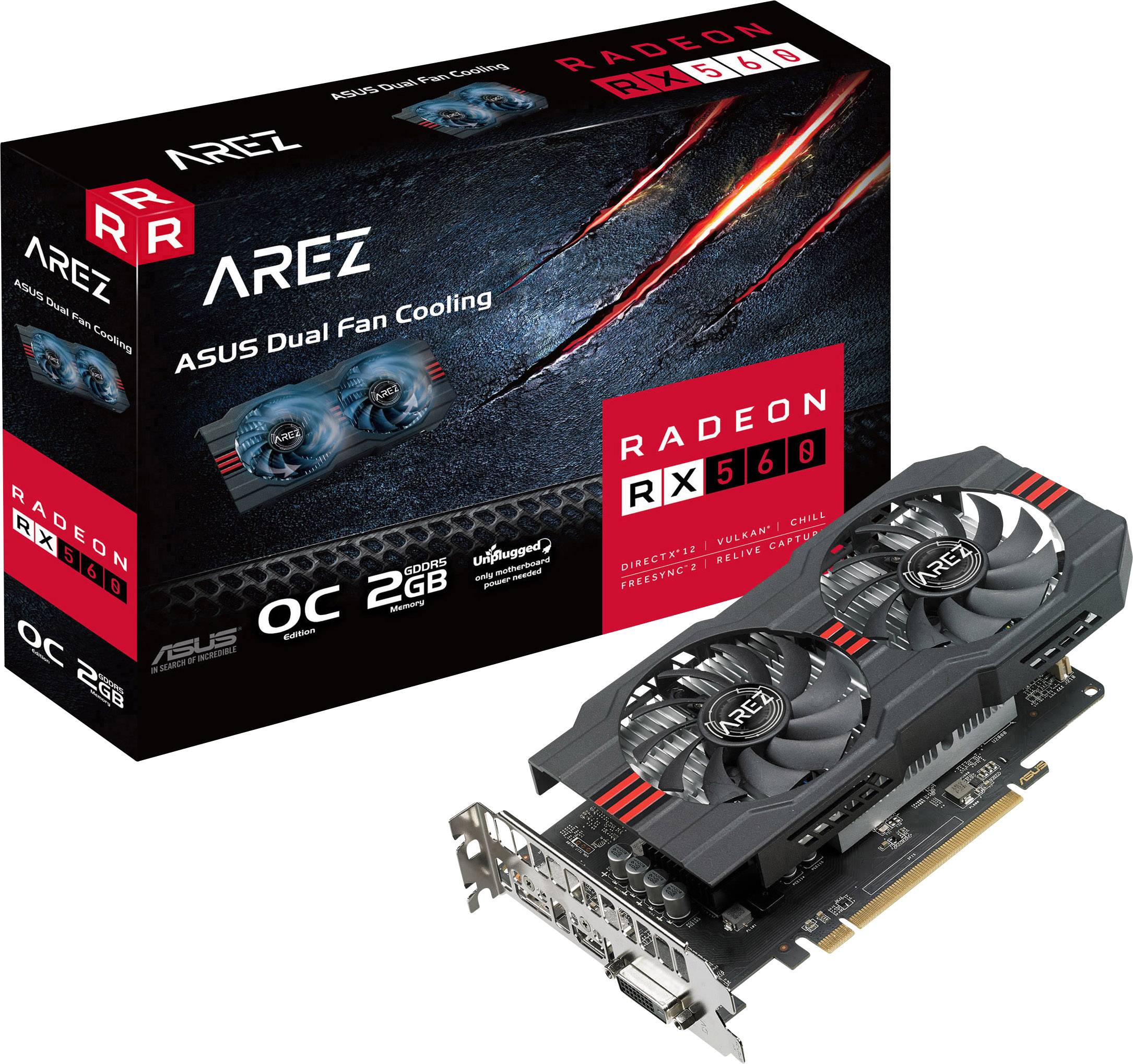 Asus Videokaart AMD Radeon RX 560 Arez Evo Overlocked 2 GB GDDR5-RAM ...