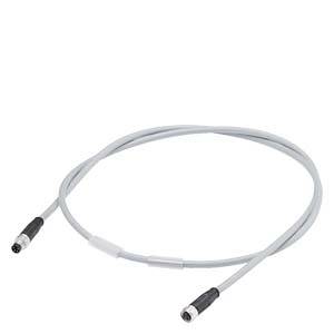 Een grijs kabel met zwarte uiteinden, dat mogelijk wordt gebruikt als data- of stroomkabel.