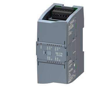 Een grijs automatiseringsmodule met meerdere aansluitingsmogelijkheden en LED-indicatoren, geschikt voor industriële besturingssystemen.