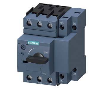 Een Siemens-schakelaar voor het besturen van elektrische schakelingen met een blauwe behuizing en meerdere aansluitklemmen.