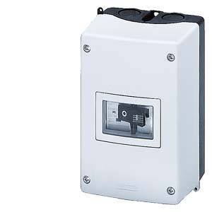 Elektrische schakelaar in een wit behuizing met zichtbare tuimelschakelaar. Geschikt voor industriële of commerciële toepassingen.