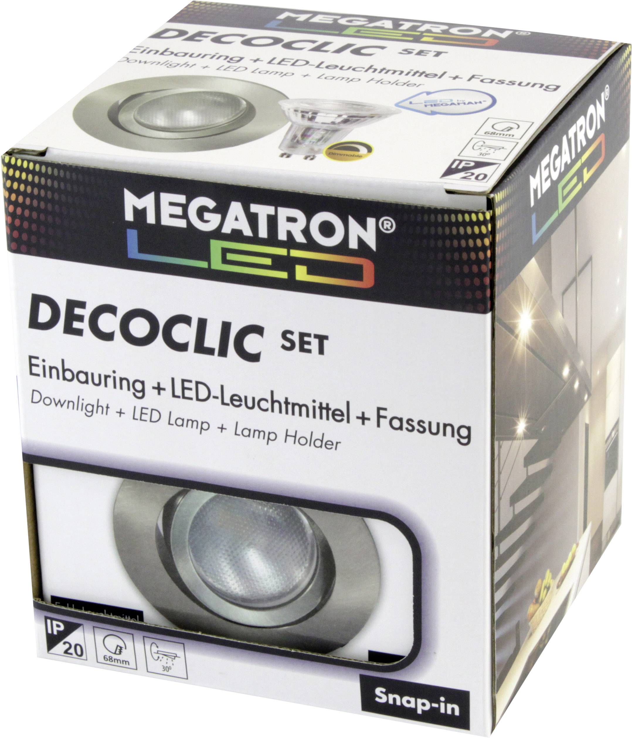 Megatron MT75404 MT75404 Inbouwlamp LED GU10, GU5.3 5.5 W IJzer (geborsteld)