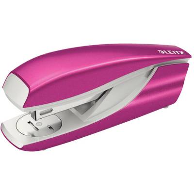 Roze Leitz-hechtmap, geopend en klaar voor gebruik.