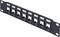 'Lege patchpanel met 8 genummerde poorten, zwart.'