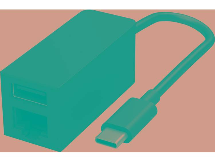 Microsoft USB Adapter [1x USB-C stekker 1x RJ45-bus, USB 3.0 bus A] Surface Adapter