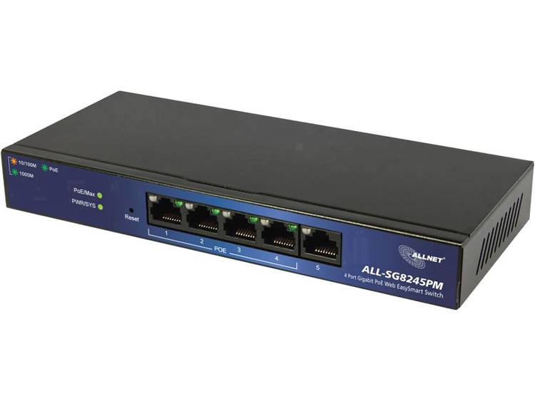Allnet ALL-SG8245PM Netwerk switch RJ45 5 poorten 1.000 Mbit-s PoE-functie