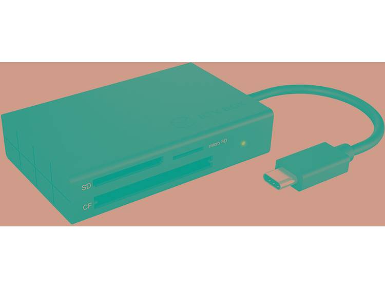 ICY BOX IB-CR401-C3 USB 3.0 (3.1 Gen 1) Type-C Zwart geheugenkaartlezer