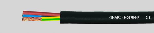 HELU 37044 Rubberkabel H07RN-F 4 G 1 mm² Zwart 50 m