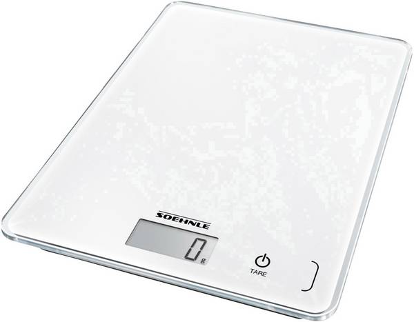 Soehnle KWD Page Compact 300 Keukenweegschaal Digitaal Met wandbevestiging Weegbereik (max.)=5 kg Wit 200 x 150 x 13