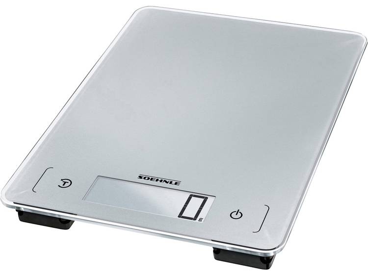 Digitale keukenweegschaal Soehnle KWD Page Aqua Proof Weegbereik (max.)=10 kg Zilver-grijs