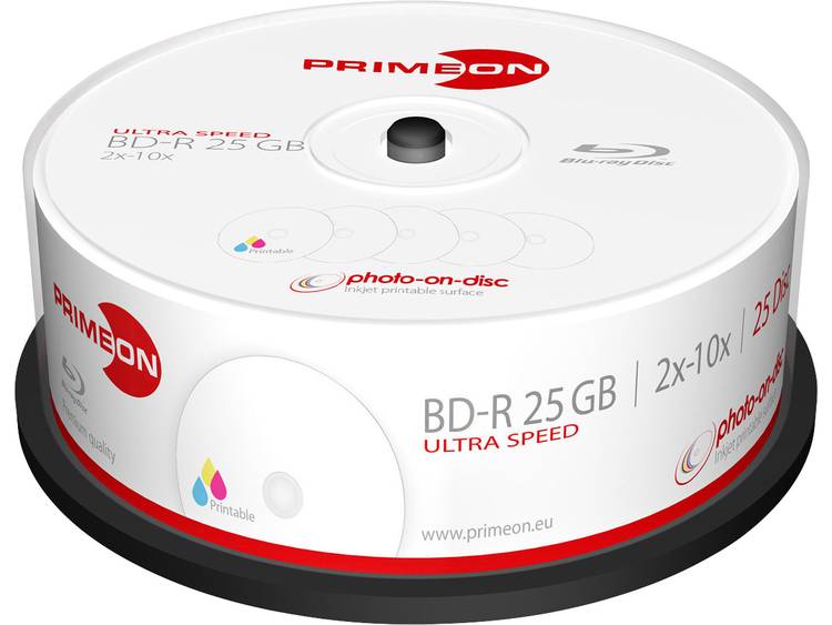 Blu-ray BD-R disc 25 GB Primeon 2761310 1 stuks Spindel