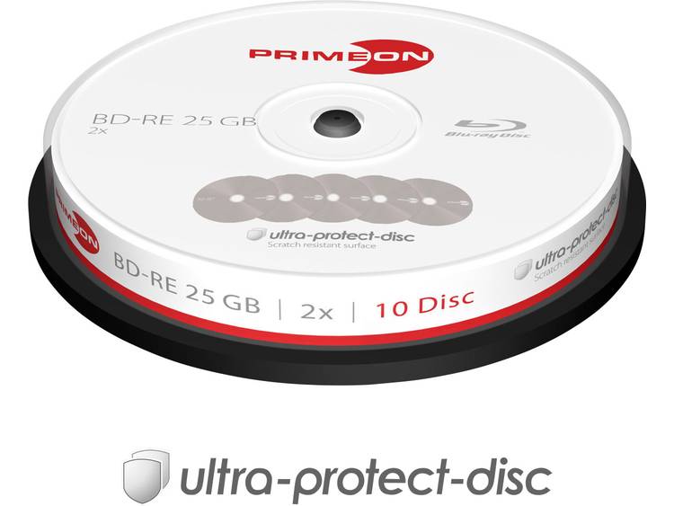 Blu-ray BD-RE disc 25 GB Primeon 2761314 10 stuks Spindel