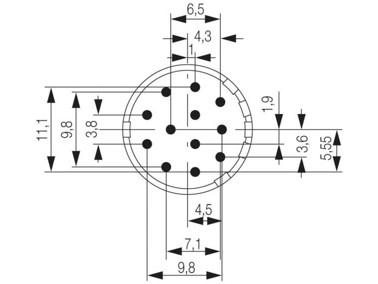 Actuator-connector. SAI-M23-BE-12-17MM Weidmüller Inhoud: 1 stuks