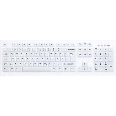 Toetsenbord met Duits toetsenbordindeling, toont letters, cijfers en functietoetsen. Bevat ook toetsen voor Enter, Shift, Ctrl en Alt.