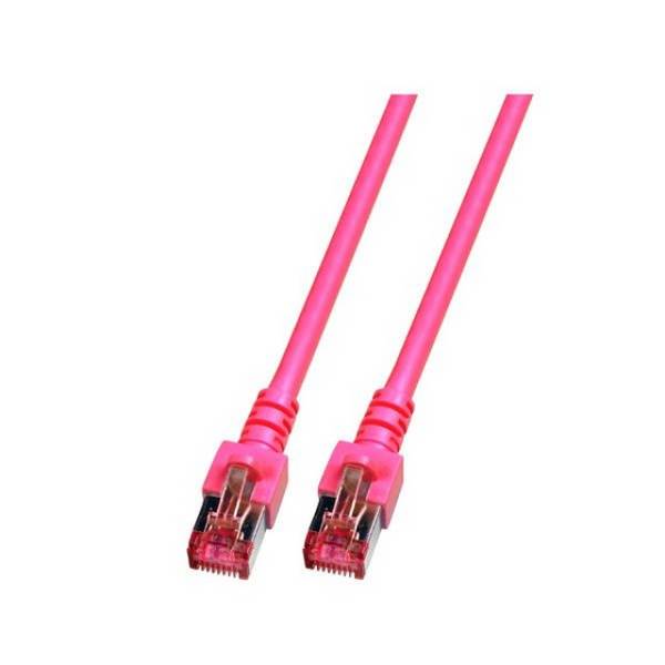 EFB RJ45 patchkabel S/FTP, Cat.6, LSZH, 0,25m, magenta