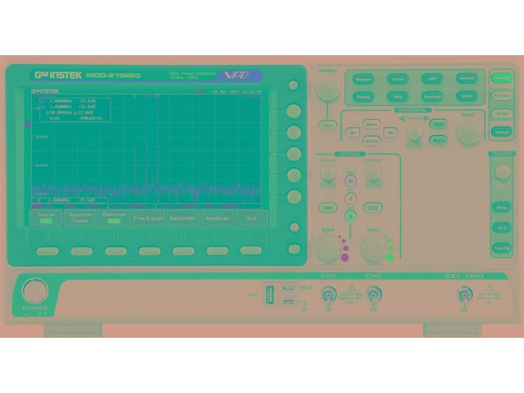 GW Instek MDO-2102EX Digitale oscilloscoop 100 MHz 1 GSa-s 10 Mpts 8 Bit Digitaal geheugen (DSO), Sp