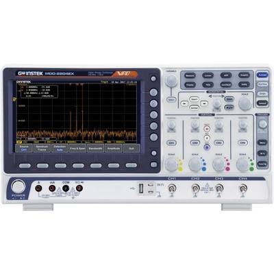 GW Instek MDO-2204EG Digitale oscilloscoop  200 MHz  1 GSa/s 10 Mpts 8 Bit Digitaal geheugen (DSO), Spectrumanalyzer 1 s