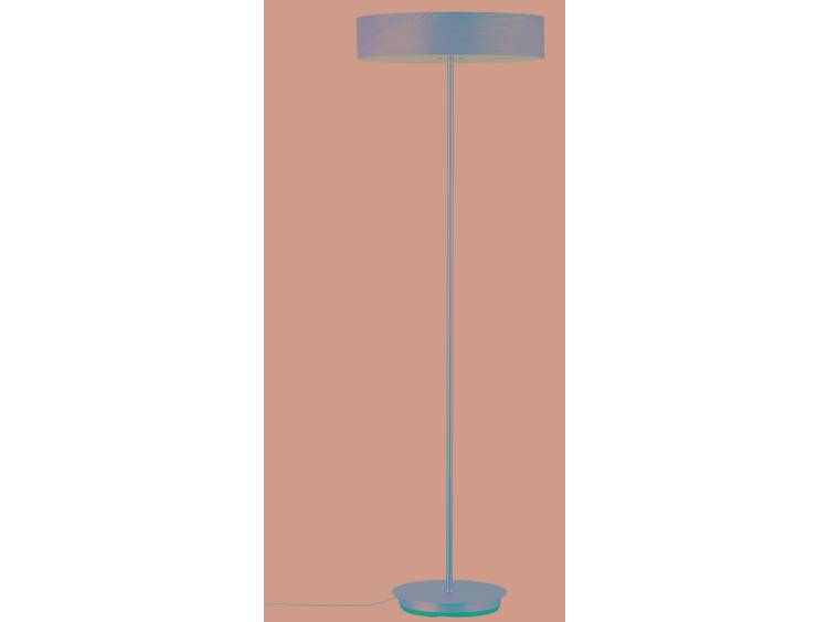 Decoratieve vloerlamp Liska met houten kap