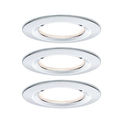 Paulmann Nova Inbouwlamp voor badkamer Set van 3 stuks LED  LED 18 W IP44 Chroom (glanzend)